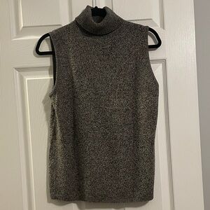 Josephine Chaus Gray Sleeveless Turtleneck Sweater